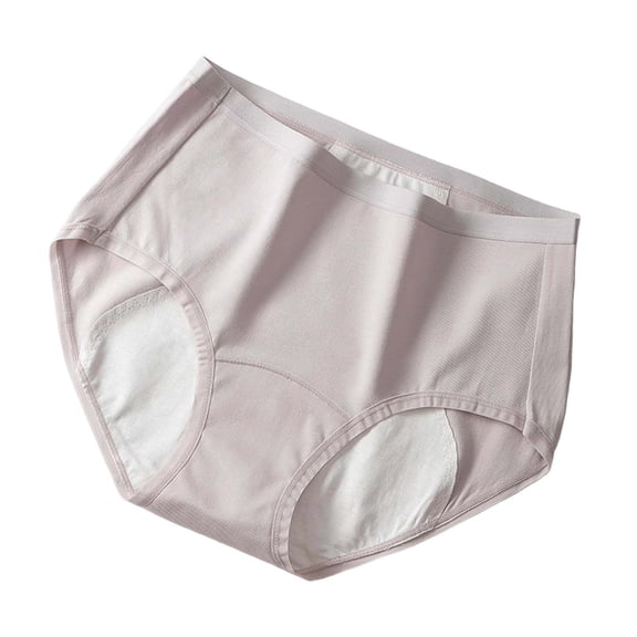 hoksml Women's Solid Color 100% Cotton Underwear Soft Comfortable High Waist Everyday Panties