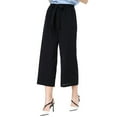 thumbnail image 1 of hoksml Women's Summer Wide Leg Pants Lightweight Breathable Linen-Like Trousers Elastic Waist with Drawstring, 1 of 7