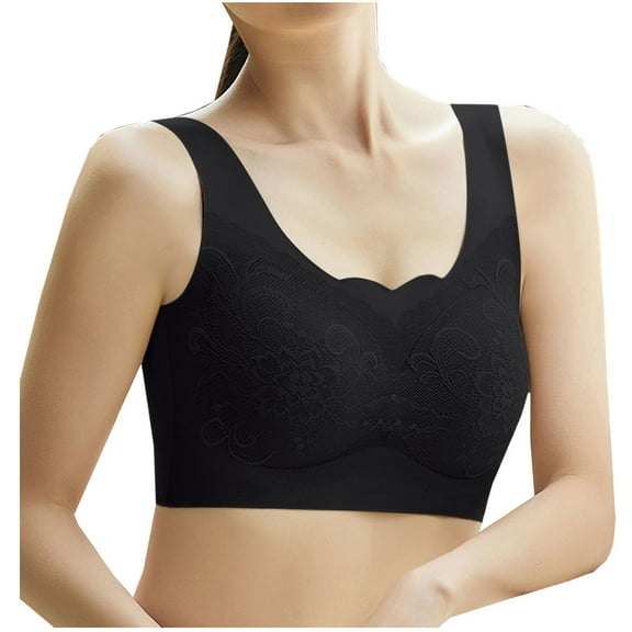 hoksml Women's T-Shirt Bra Push up Wirefree Seamless Sports Bra Comfortable Breathable Bra, Summer Saveings Clearance