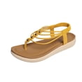 thumbnail image 1 of hoksml Women's T-Strap Flip Flops, Beaded Strappy Flat Sandals, 1.18in Heel Casual Beach Shoes, Multiple Colors, 1 of 9