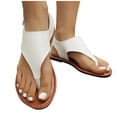 thumbnail image 1 of hoksml Women's Thong Slingback Sandals Sleek Open Toe PU Leather Shoes for Summer Casual Wear, 1 of 9