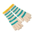 thumbnail image 1 of hoksml Women's Touchscreen Knit Gloves with Color-Block Stripe, Fashion Winter Gloves, 1 of 3