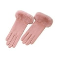 thumbnail image 1 of hoksml Women's Winter Gloves with Plush Cuff Soft Fleece Lined for Cold Weather Riding Outdoor Fashion, 1 of 2