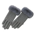 thumbnail image 1 of hoksml Women's Winter Gloves with Plush Cuff Soft Fleece Lined for Cold Weather Riding Outdoor Fashion, 1 of 2