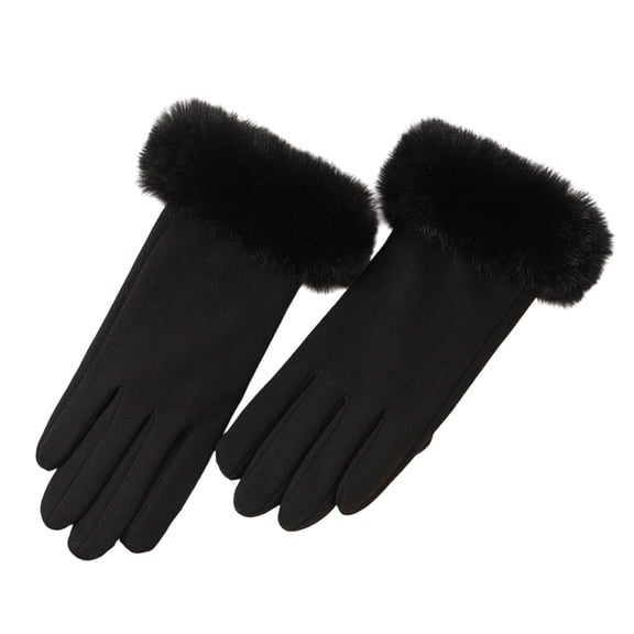 hoksml Women's Winter Gloves with Plush Cuff Soft Fleece Lined for Cold Weather Riding Outdoor Fashion