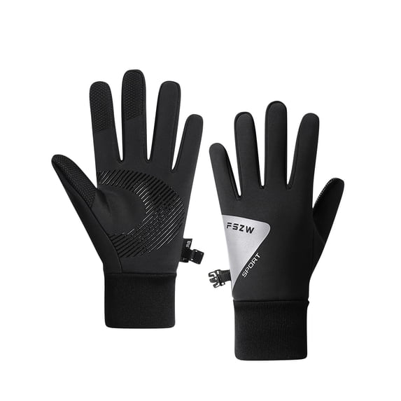 hoksml Women's Winter Thermal Touchscreen Gloves Windproof Water-Resistant Reflective Gloves for Outdoor Sports
