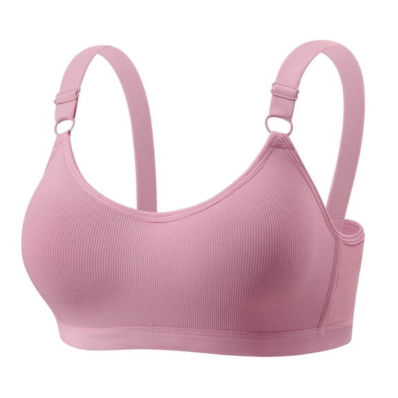 hoksml Women's Wireless Push-Up Bra with Side Coverage, Non-Slip Seamless for Invisible Lift and All-Day Comfort