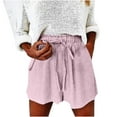 thumbnail image 1 of hoksml Womens Shorts,Workout Shorts Womens,Fashion Summer Casual Drawstring Lacing Pocket Solid Color Shorts Gym Shorts Women Clearance, 1 of 8