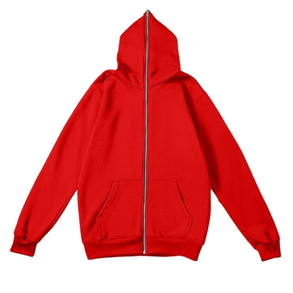 hoksml Zip Up Hoodie Solid Loose Sweatshirt Jacket for Daily Outdoor Casual Wear Everyday Comfort