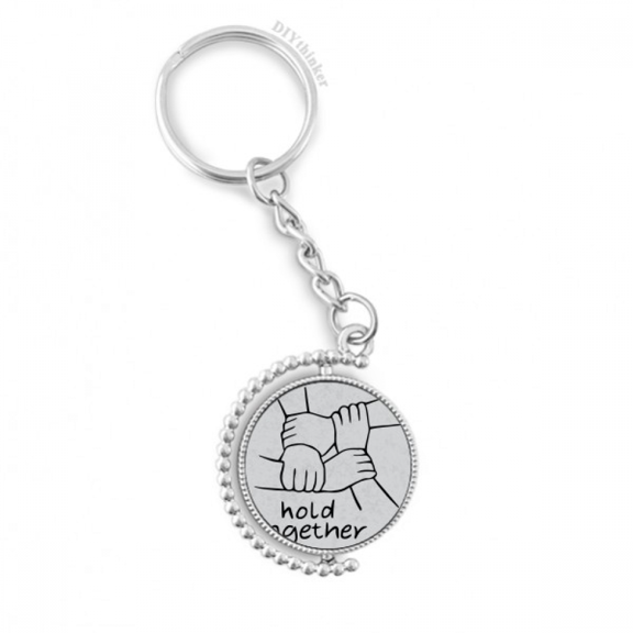 hold together personalized gesture rotatable keyholder disc accessories chain clip