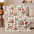 thumbnail image 1 of holiday cottage with decorative motif Bowls and decorative motif, Sweet Kitchen Pattern Cozy Flannel Blanket, Cheerful Holiday Art for decorative motif Lovers, 1 of 7