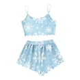 thumbnail image 1 of holiday split short pajama sets for women festive plaid sleep shorts Ladies' Christmas 2024 Cartoon Snowman Shorts Pajama Set, 1 of 4