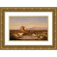 thumbnail image 1 of homas Hiram Hotchkiss 14x11 Gold Ornate Wood Frame and Double Matted Museum Art Print Titled - Torre Di Schiavi (1865), 1 of 4