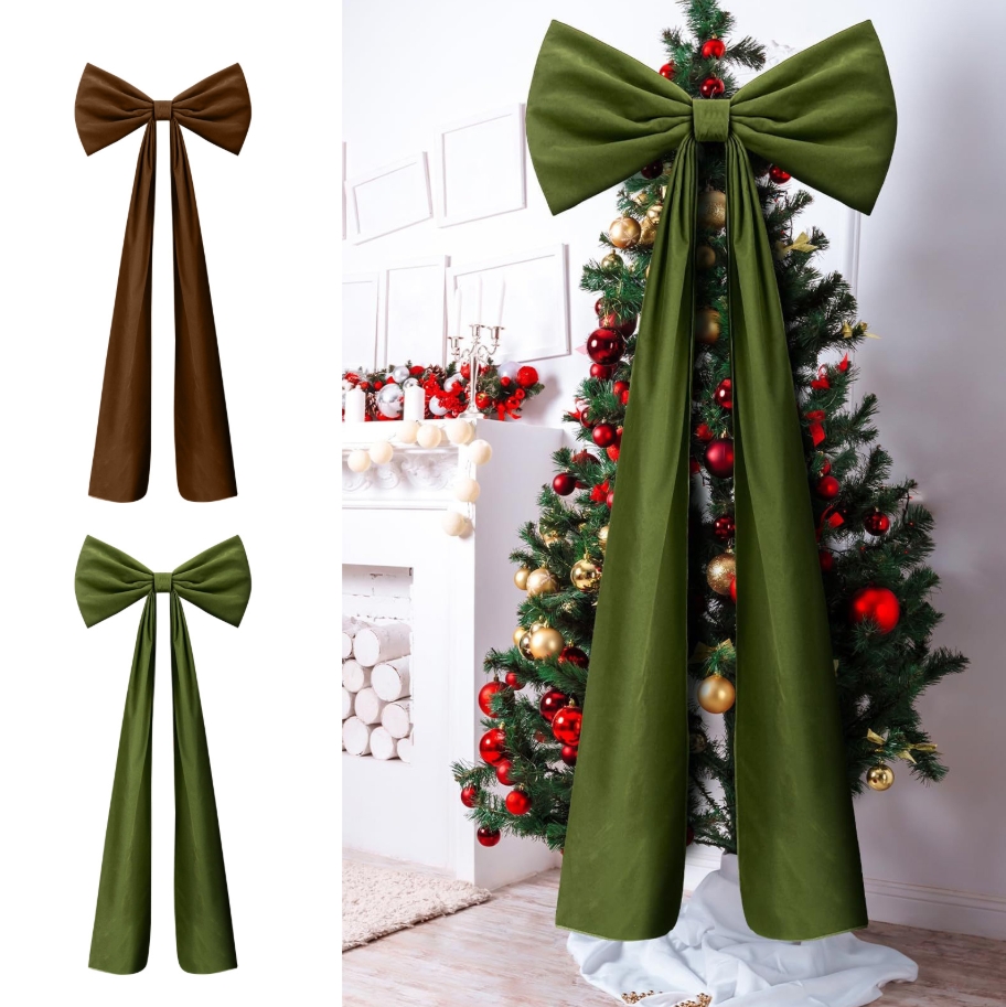 homchy Velvet Bows for Christmas Decor,Twist tie Bows,Vintage Christmas — free download
