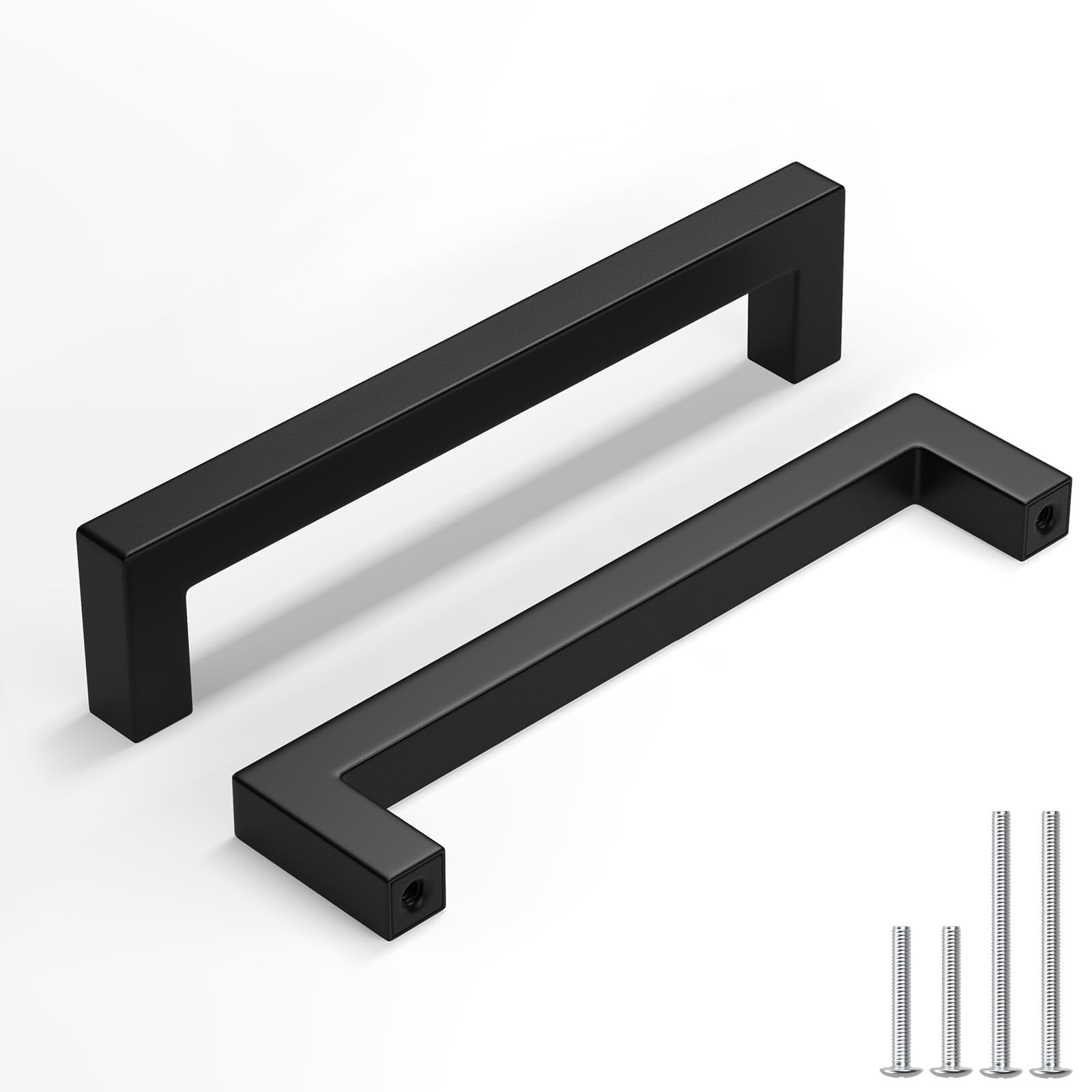 Black Handle Rack homdiy 25 Pack Black Cabinet Handles 5-1/16 Inch(128 mm) Hole Centers ...