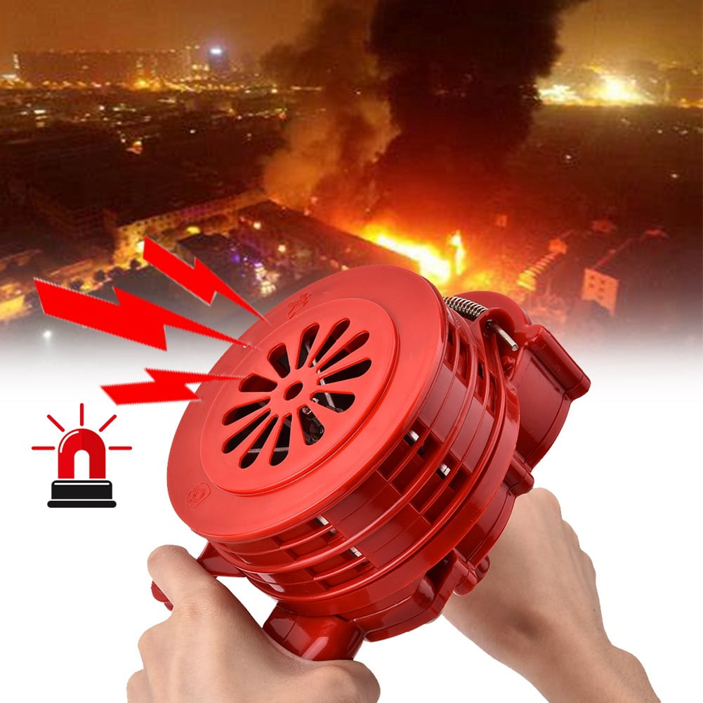 home Portable Hand Crank Alarm Plastic Shell Manual Operated Air Raid