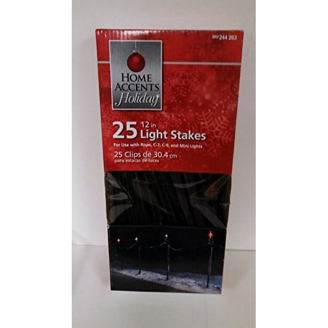 home accents holiday 25 ct. universal 12 in. light stakes
