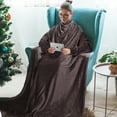 thumbnail image 1 of home comforts blanket Blanket with Sleeves, Super Soft Wearable TV Blanket Robe Fleece for Adults 73 x 51”| Cozy Warm, Lightweigh, 1 of 6