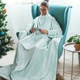 thumbnail image 1 of home comforts blanket Blanket with Sleeves, Super Soft Wearable TV Blanket Robe Fleece for Adults 73 x 51”| Cozy Warm, Lightweigh, 1 of 6