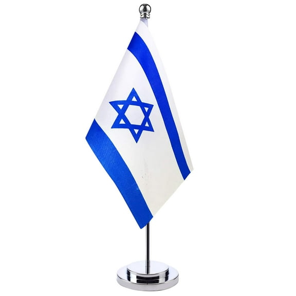 home decor Israel Single Pole Desktop Flag Patriotic Flag Small Flag Stand Decoration