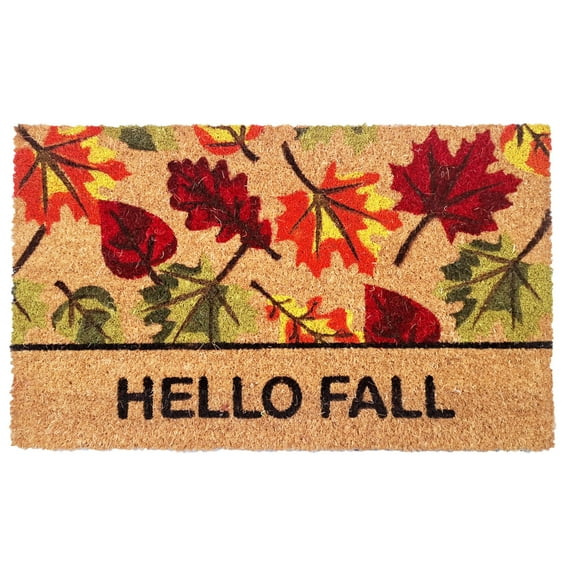 home decor Natural Printed Hello Fall housewarming gifts Doormat 18" X 30"