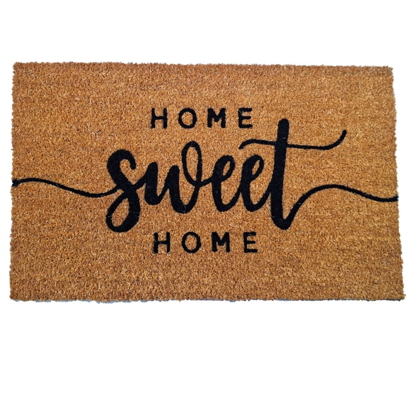 home decor PVC Backed coir natural printed Home Sweet Home door mat 15 mm - 18x30 housewarming gift