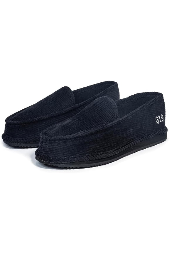 Mens 619 Loafers (Black) | Quick Slip-in Shoes | 619 Black Lowrider Street Style Lightweight Loafers | Black Loafer Shoes | Anti Slip Loafers | Easy to Wear Shoes, Black, 10