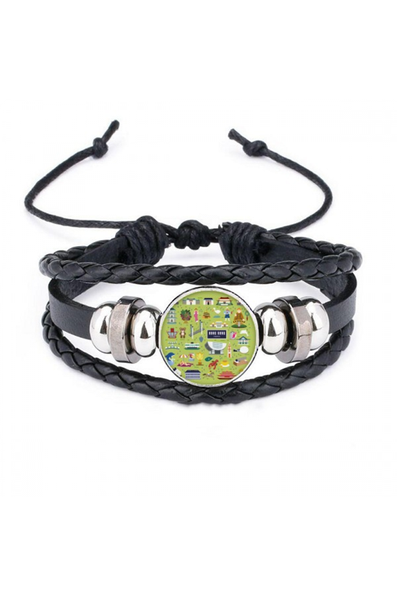 hong kong famous locations china bracelet braided leather woven wristband