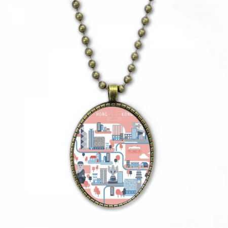 hong kong famous places art deco fashion necklace vintage chain bead pendant jewelry collection