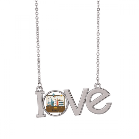 hong kong famous plart deco fashion love necklace pendant charm jewelry