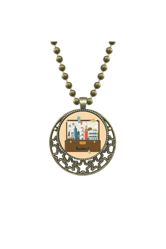 hong kong famous plart deco fashion pendant star necklmoon chain jewelry