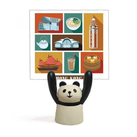 hong kong local food and plmemo holder cartoon animal panda stand decoration