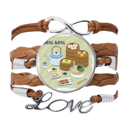 hong kong style china dim sum bracelet love chain ornament wristband