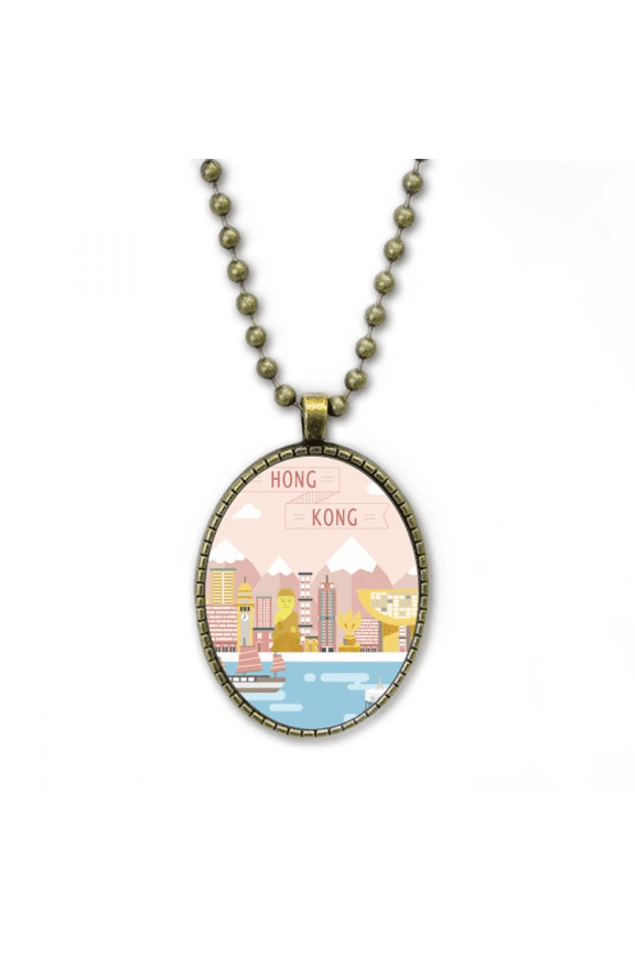 hong kong traditional visiting harbour necklace vintage chain bead pendant jewelry collection