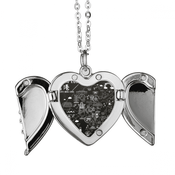 hong kong visiting check point angel wings necklpendant fashion