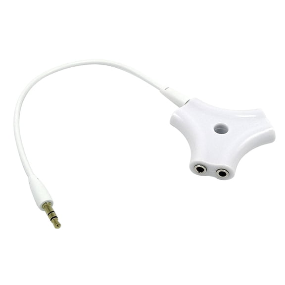 hongheyi 1 To 5 3.5mm Headset Audio Signal Splitter Practical Earphone Splitter With 1 Meter Size Audio Signal Cable White