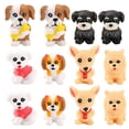thumbnail image 1 of 12Pcs Microlandscape Puppy Ornaments Office Desktop Decor Resin Carving Puppy Sculpture, 1 of 5
