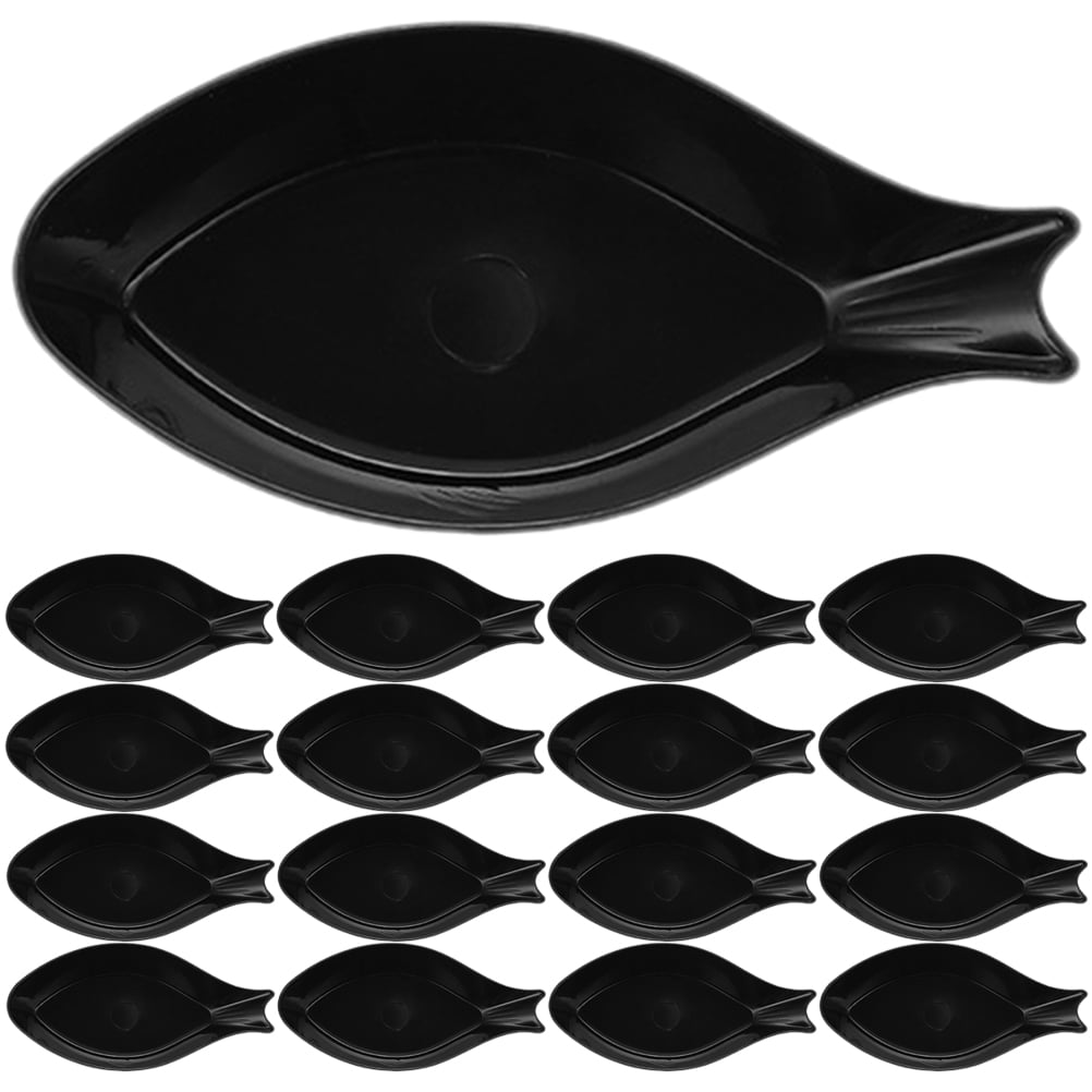 hongheyi 25Pcs Fish Shape Dipping Bowls Dipping Sauce Dishes Soy Sauce