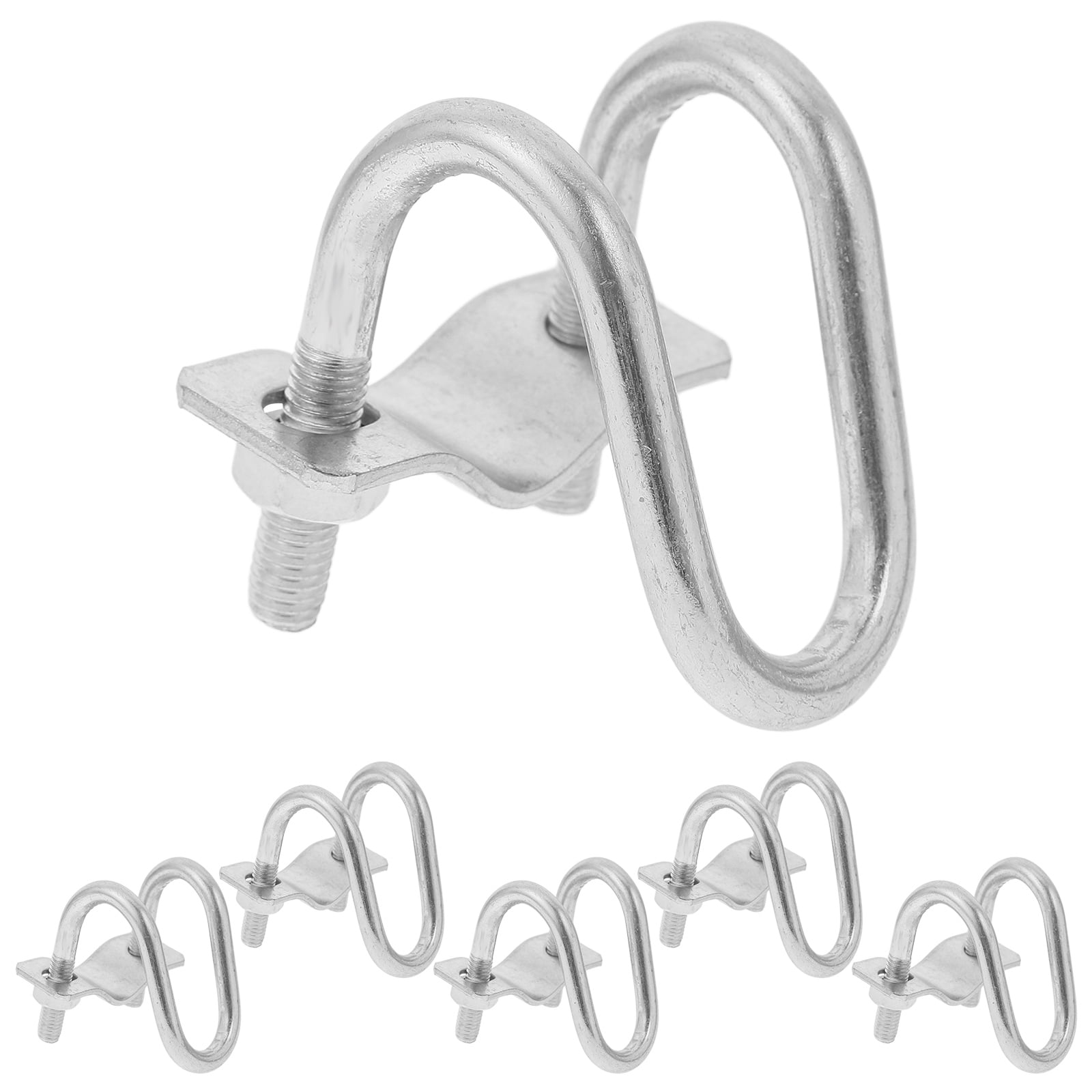 hongheyi 6 Pcs Chain Link Fence Accessories 6.20X6.20X6.00CM Silver