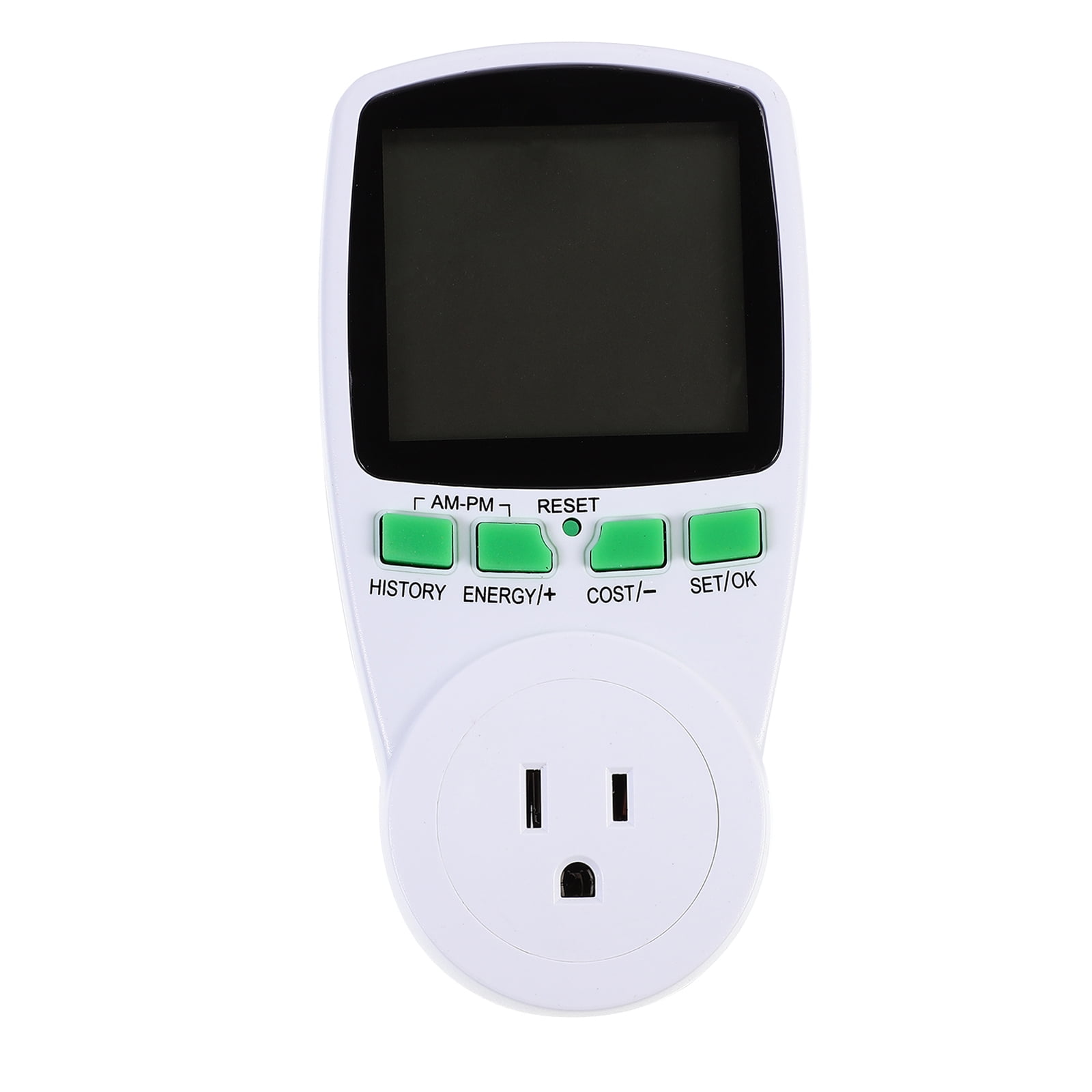 hongheyi Plugin Socket Power Meter Electrical Energy Monitor Watt Energy Meter US Plug