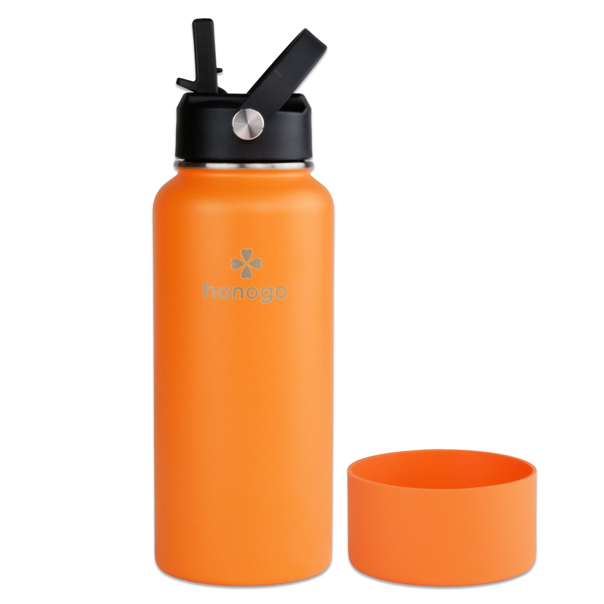 honogo 32 oz Stainless Steel Vacuum Insulated Sports Water Bottle, Wide ...