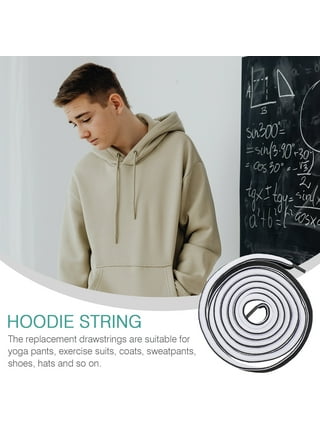 Hoodie Drawstring Cord Replacement, Premium 100% cotton 1/4round metal  ends