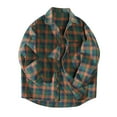 thumbnail image 1 of hopeusince Men's Slim Fit Long Sleeve Shirts Button Up Denim Shirt with Two Chest Pockets Green M, 1 of 3