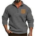 thumbnail image 1 of hopeusince Men's Slim Fit Long Sleeve Turtleneck Zipper Sweatshirt with Pocket Dark Gray XXXL, 1 of 6