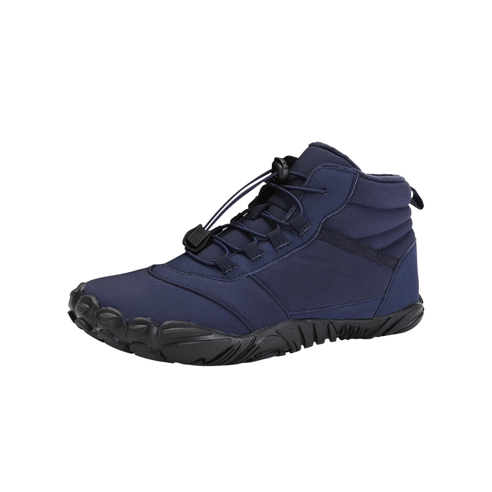 hopeusnice Winter Barefoot Shoes for Women Waterproof Running Shoes Hiking Shoes Toe Shoes High Warm and Non-Slip Boots Blue 41