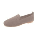 thumbnail image 1 of hopeusnice Women's Knitted Flats Breathable Slip On Ballerina Shoes Comfortable Flat Heel Loafers Soft Sole Flats Gray 37, 1 of 8