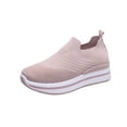 thumbnail image 1 of hopeusnice Women's Knitted Slip On Sneakers Breathable Comfortable Shoes Lightweight Sock Sneakers for Walking Running Daily Wear Pink 37, 1 of 9