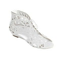 thumbnail image 1 of hopeusnice Women's Lace Up Cutout Sandals Summer Open Toe Wedge Shoes Breathable Ankle Strap Beach Sandals White 40, 1 of 6