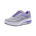 thumbnail image 1 of hopeusnice Women's Wedge Sneakers Walking Shoes Breathable Mesh Comfortable Sneakers Lace Up Athletic Running Shoes Purple 35, 1 of 3