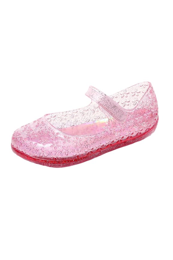 Girl's Pearlescent Clogs On Breathable Holes Lightweight Waterproof with Elastic Goring Closure for Poolside and Water Play Hot Pink 24
